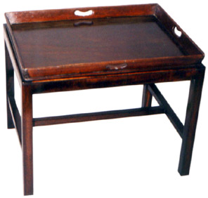 mahogany tray stand